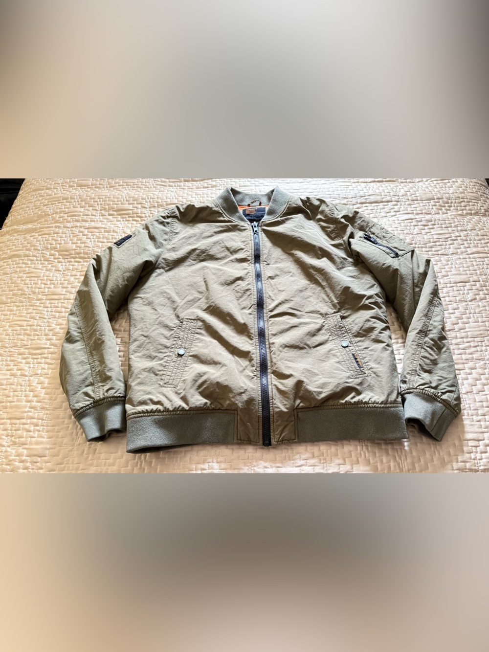 Women’s Superdry Olive Green Bomber Jacket Size XXL